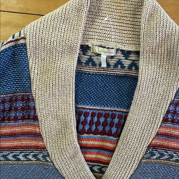 EUC Urban Decay Blue and Cream Knit Sweater - Picture 6 of 13